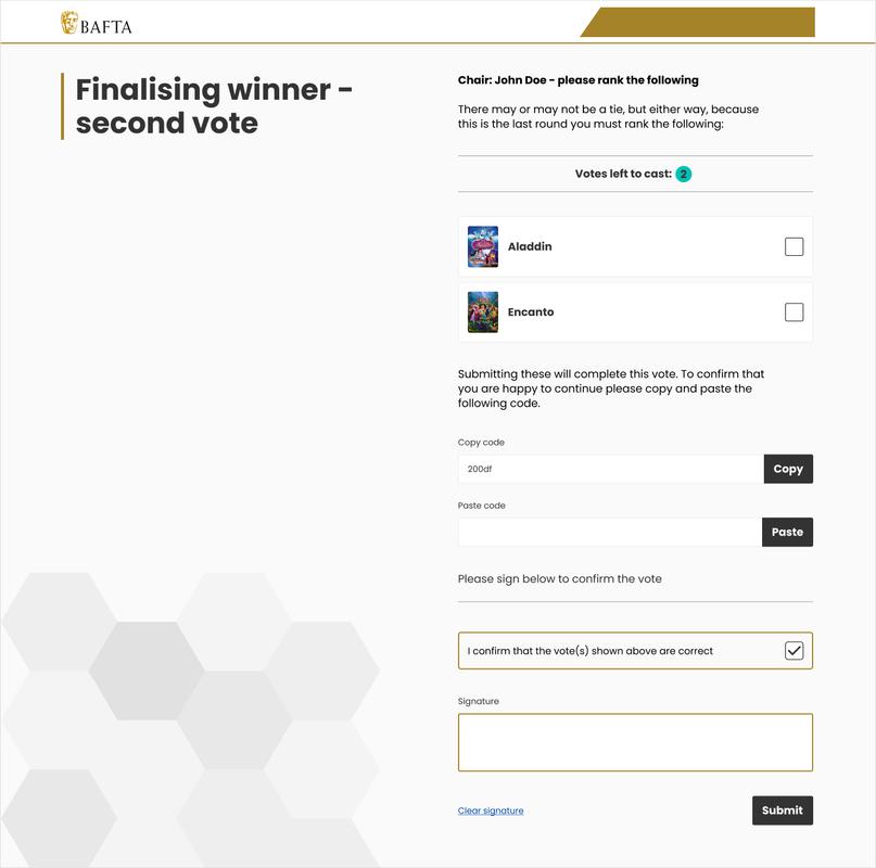 An image showing the newly created fields for copying and pasting the randomly generated code.