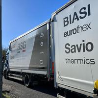 Biasi and owner BSG lorry delivering boilers