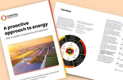 New brochure for Control Energy Costs design and copy by Scaramanga