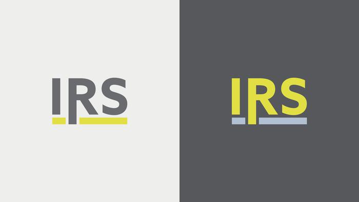 Light and dark version of the IRS logo.