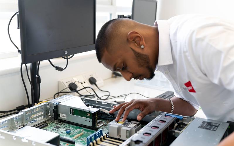 RedDoor Managed IT engineer fixing a computer
