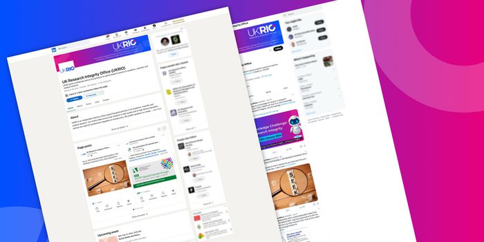 A composite of 2 screenshots with X and LinkedIn. The background is a gradient going from blue to pink.