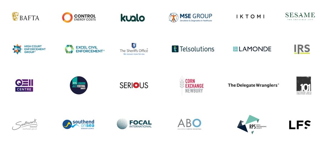 An image of logos of some of the great clients that Scaramanga work with.