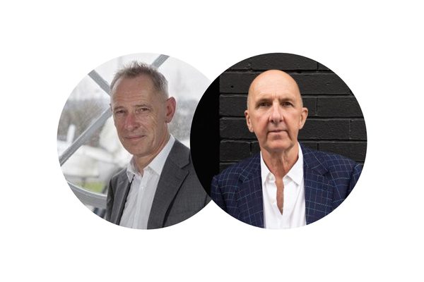 Headshots of David Asker and Jim Preen cropped into two cirlces.
